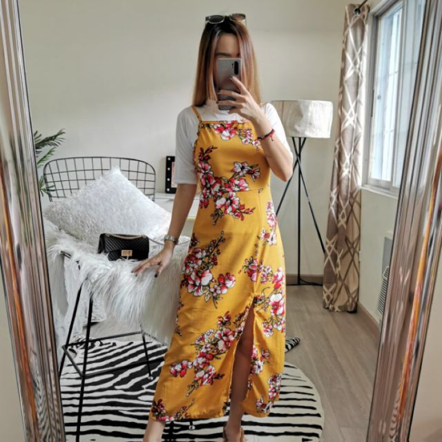 jumper dress with slits