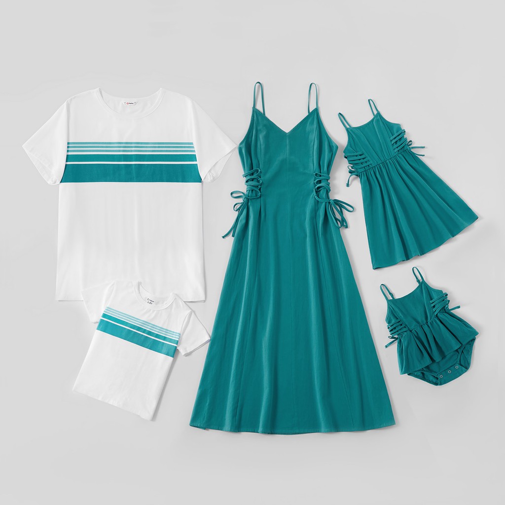 teal cotton dress