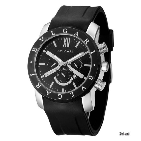 bvlgari watch with rubber strap