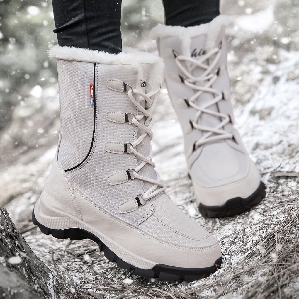 black snow boots for womens waterproof