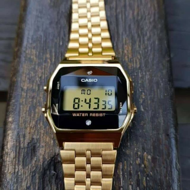 casio a159 diamond gold