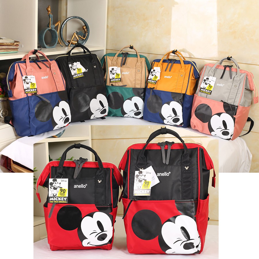 Mickey X Anello New Silk-printed Large Capacity Waterproof Backpack Student Bag | Shopee Philippines