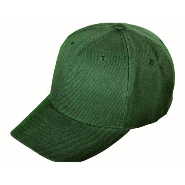 green baseball cap