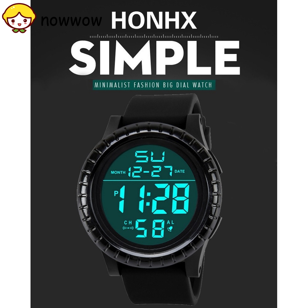 NEW Fashion Men's LED Digital Date Countdown Timer Sport Quartz Wrist