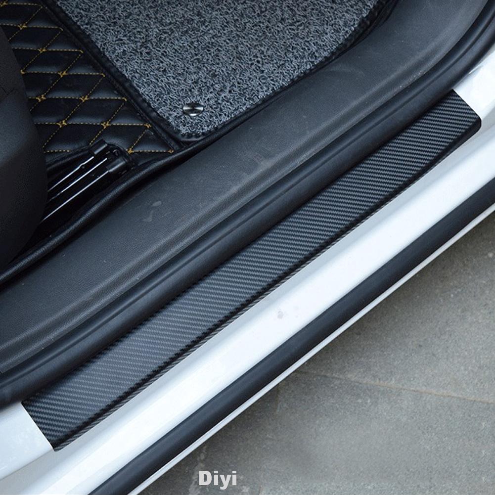 Anti-Scratch Car SUV Door Plate Door Sill Scuff Plate Stickers Carbon Fiber Look