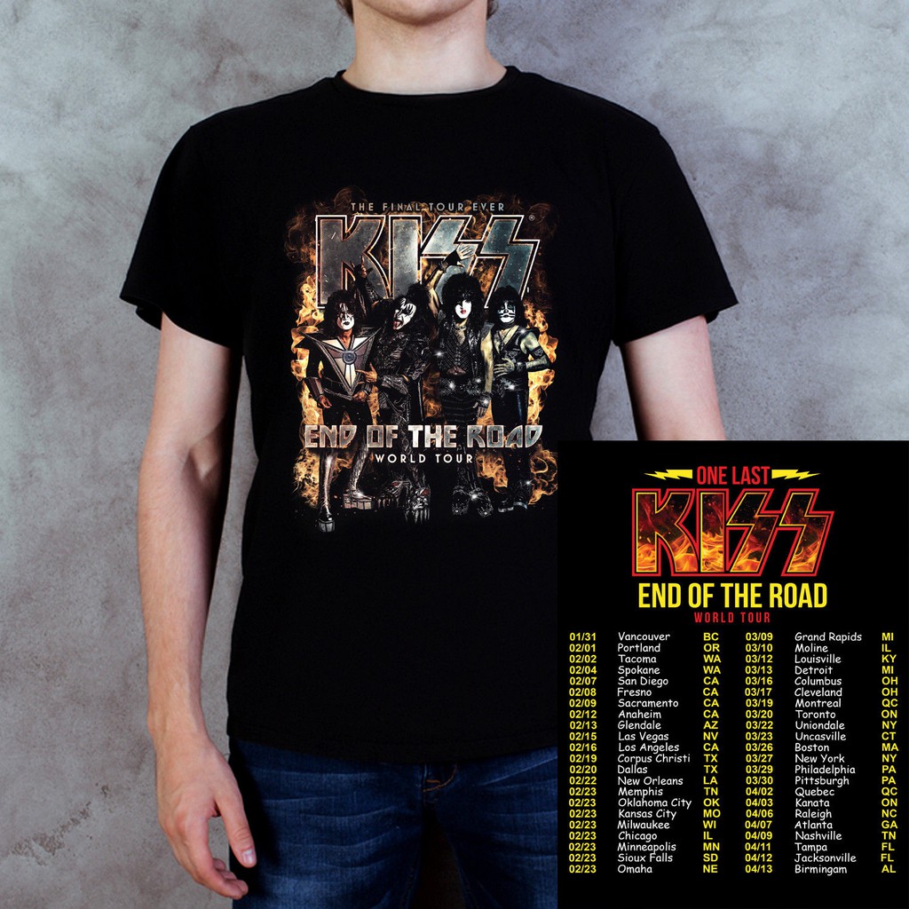 kiss end of the road tour 2019 t shirt