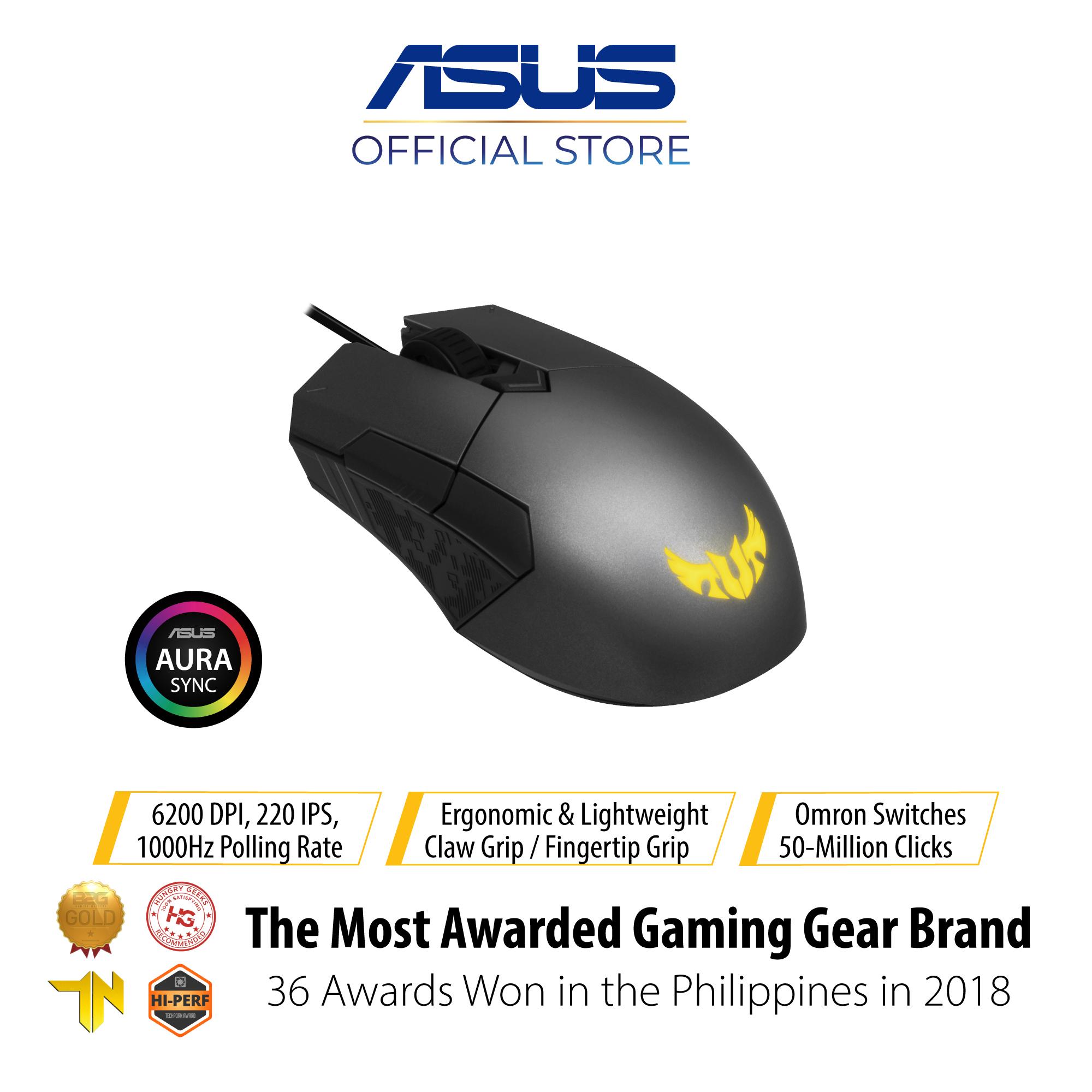 ASUS TUF Gaming M5 Optical USB RGB Gaming Mouse Featuring A 6200 DPI