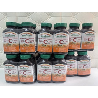 Jamieson Chewable Vitamin C + Zinc 200tablets/bottle sold as bundle
