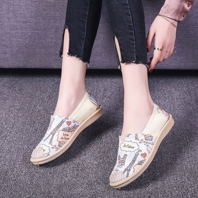 ladies canvas loafers