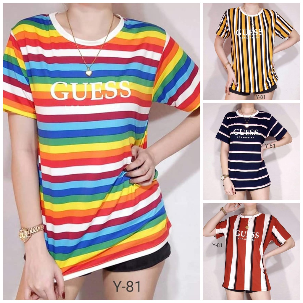 guess rainbow shirt