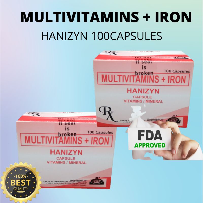 MULTIVITAMINS+IRON(Hanizyn) 100 capsules Shopee Philippines