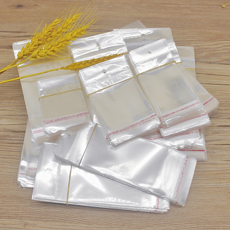 200PCS various size jewerly hair clip card matching plastic opp bag Clear  Self Adhesive Seal Plastic Packaging Bag Storage Bags | Shopee Philippines