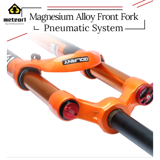 LANXUANR 26/27.5/29 Inch Magnesium Alloy Mountain Bike Fork Rebound Adjustment,Air Supension Front Fork 100mm Travel,9mm Axle,Disc Brake,Matte Black 