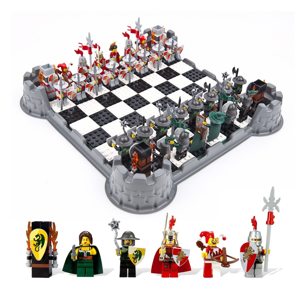 lego knights chess set