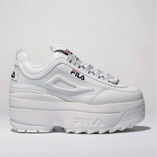 fila platform sneakers black