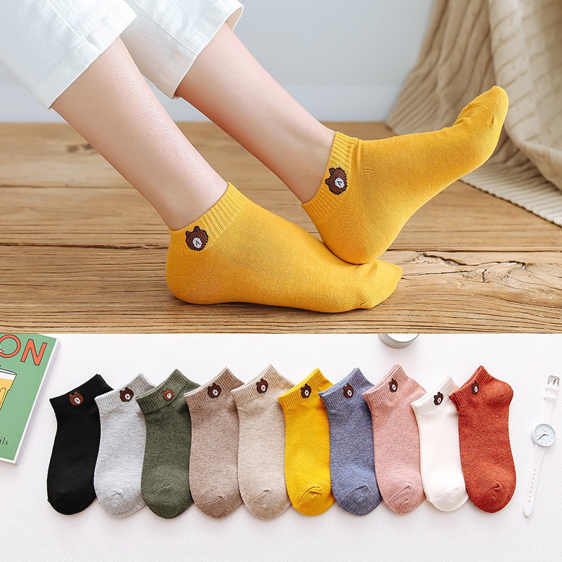 Socks set of 10 bear socks Cute korean socks | Shopee Philippines