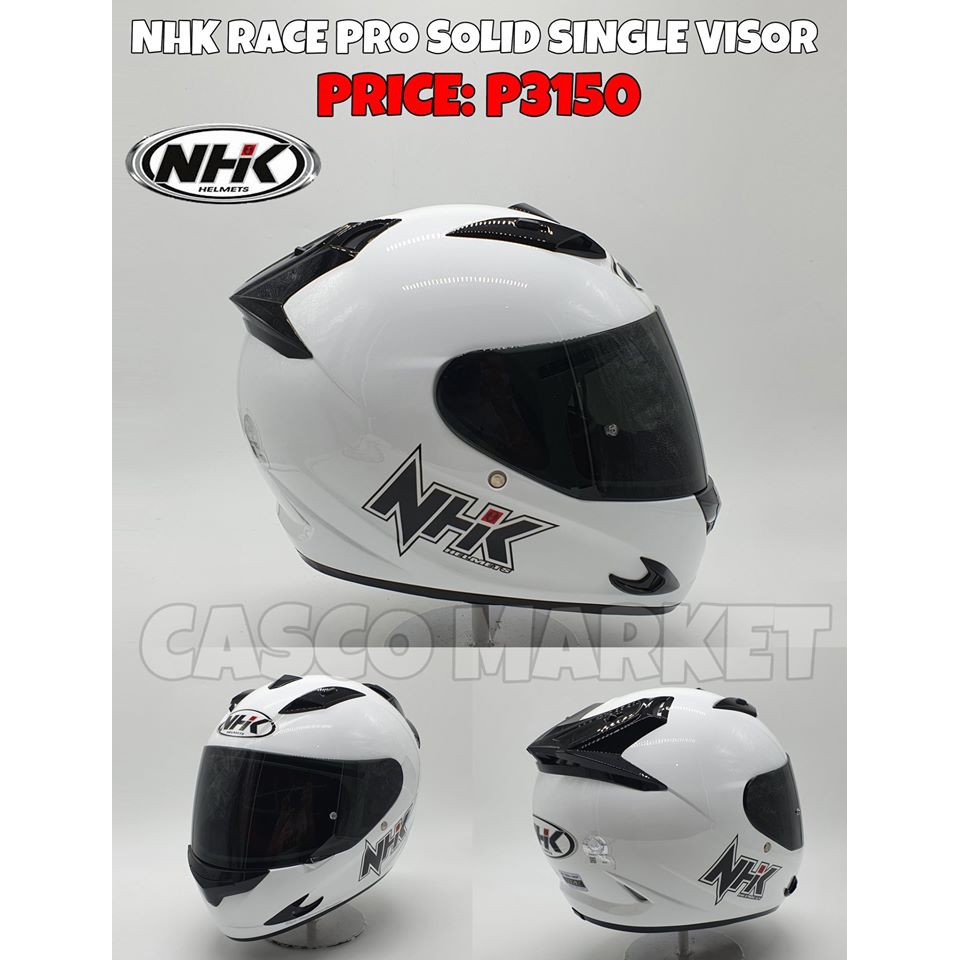 Nhk Race Pro Solid Matte Black Helmet Shopee Philippines