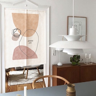 Nordic Art Door Curtain Partition Half-Curtain Small Fresh Kitchen Dust Door Screen Bathroom Occlude #5
