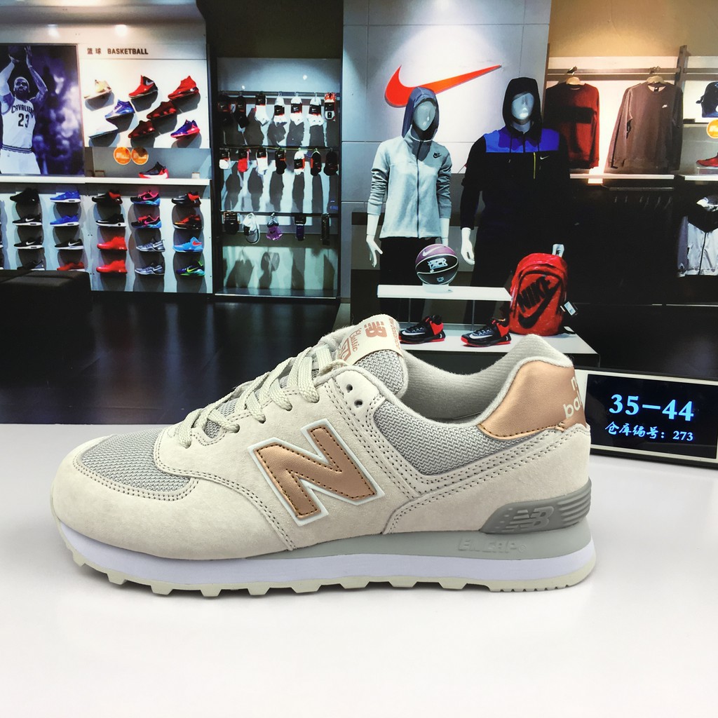 new balance 574 pink gold