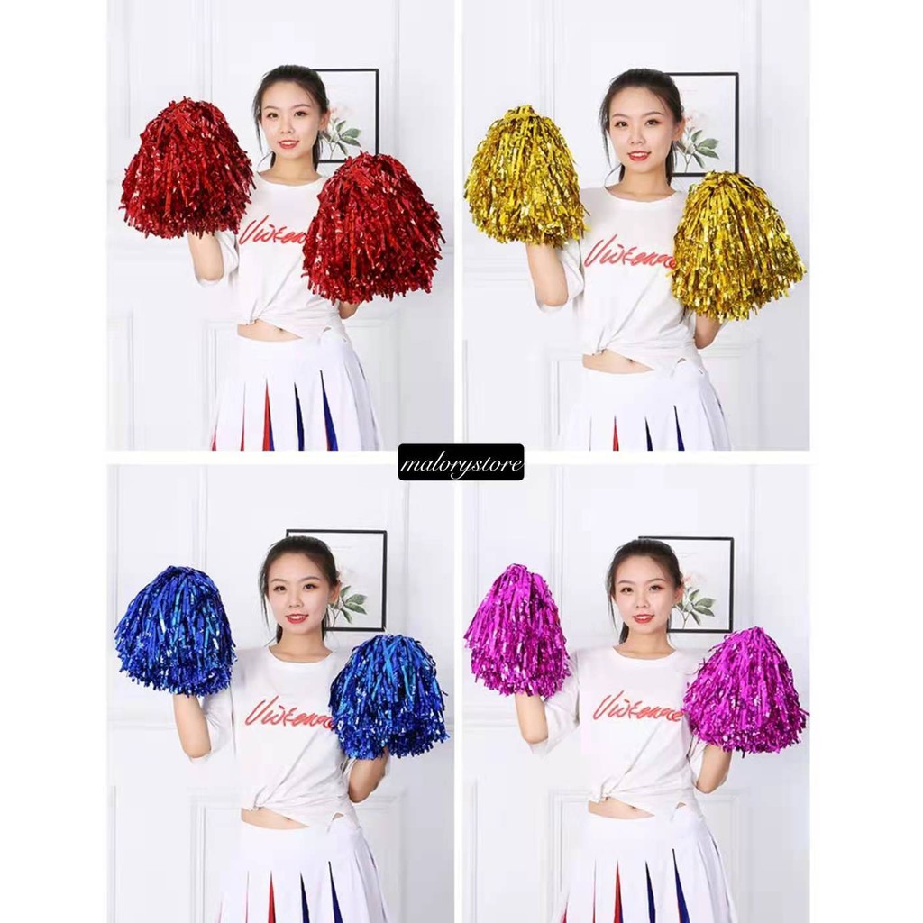 Small Cheering Pompoms / Pom Poms 1 Pair Cheerleading for Sporting Events, Parties, etc. Shopee Philippines