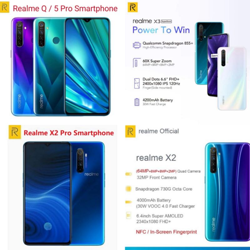 Realme X3 SuperZoom / X2 / Pro / Q / 5 Pro Smartphone | Shopee Philippines