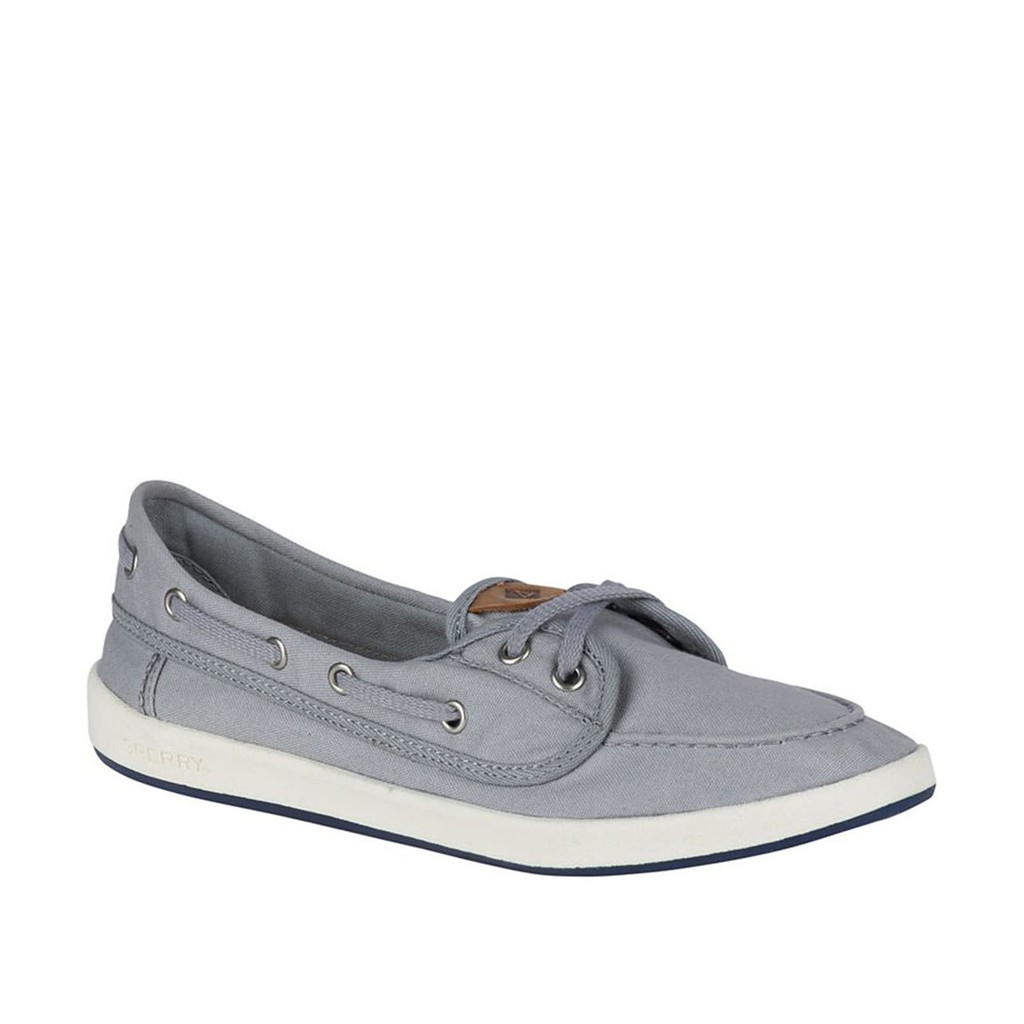 Sperry Women�s Drift Hale Boat Shoes (Grey) Shopee