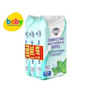 Force Shield Disinfecting Multi-Surface Wipes 50s, Fresh Mint