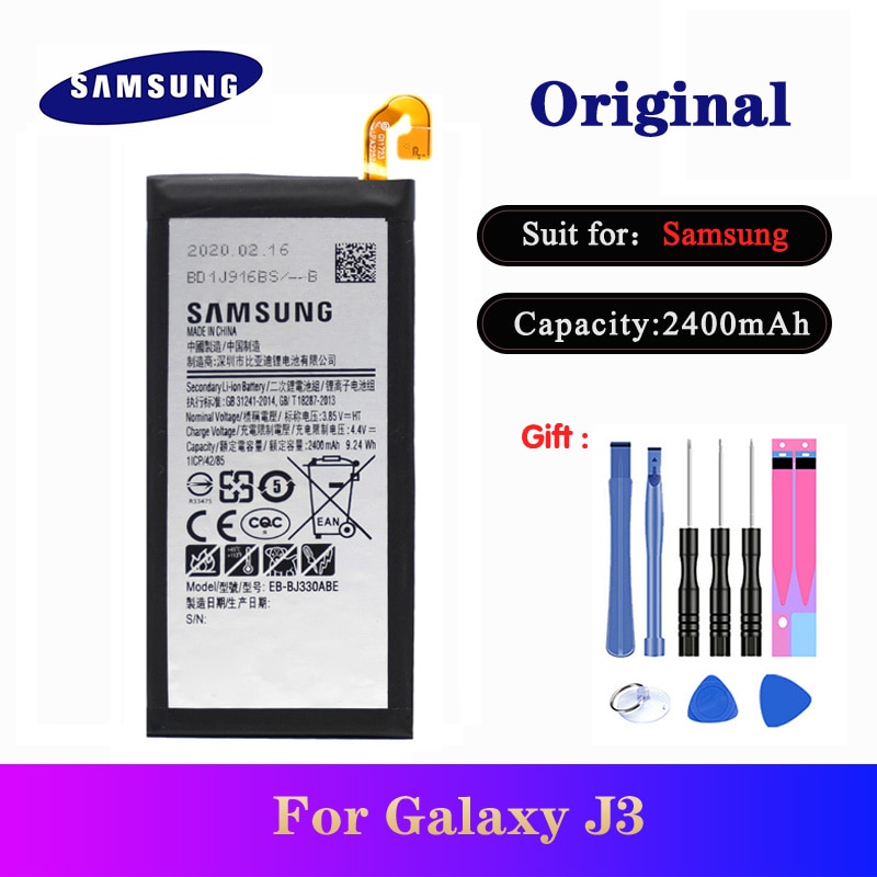 Original Battery For Samsung Galaxy J3 17 Sm J330 J3300 Sm J3300 Sm J330f Sm J330fn Sm J330g Sm J3 Shopee Philippines