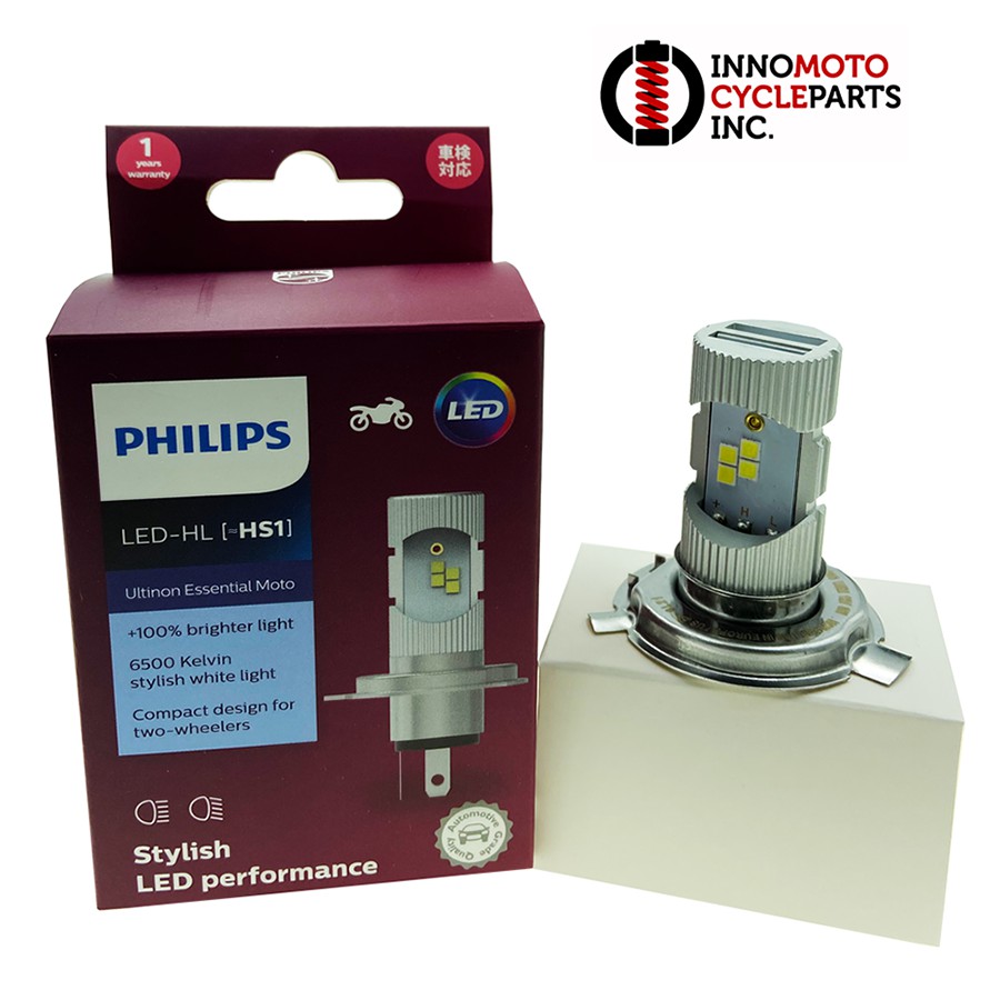 Philips LED - Bulb 12V 6W (H4/HS1) - Ultinon Essential Moto | Shopee Philippines