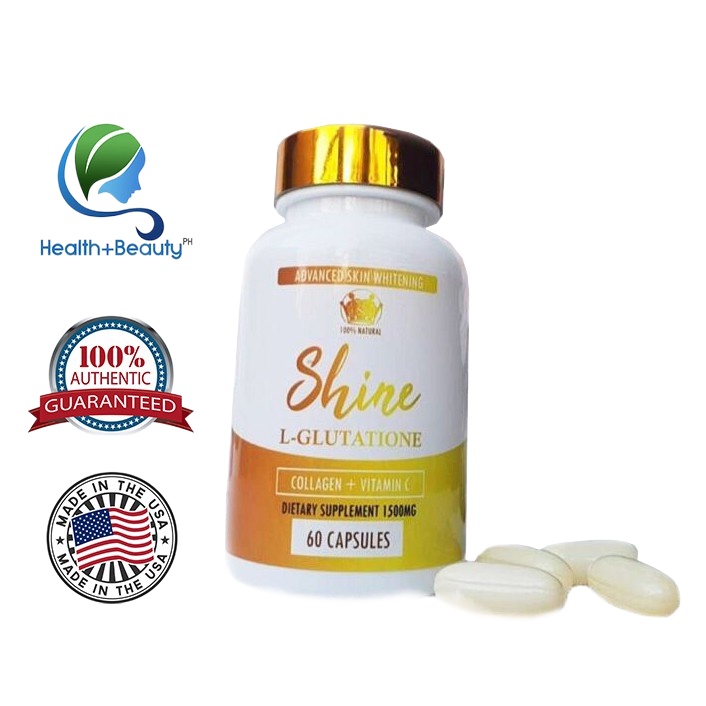 Shine Glutathione 1500mg with Collagen and Vitamin C For Whitening 60