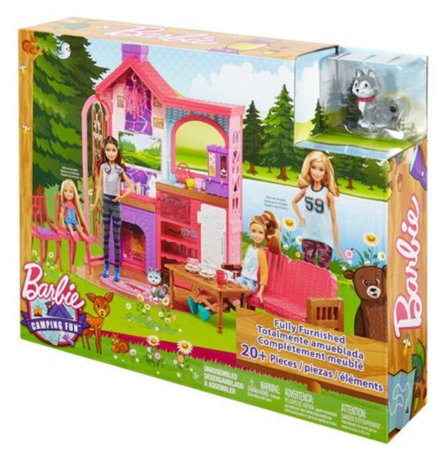 barbie camping fun playset