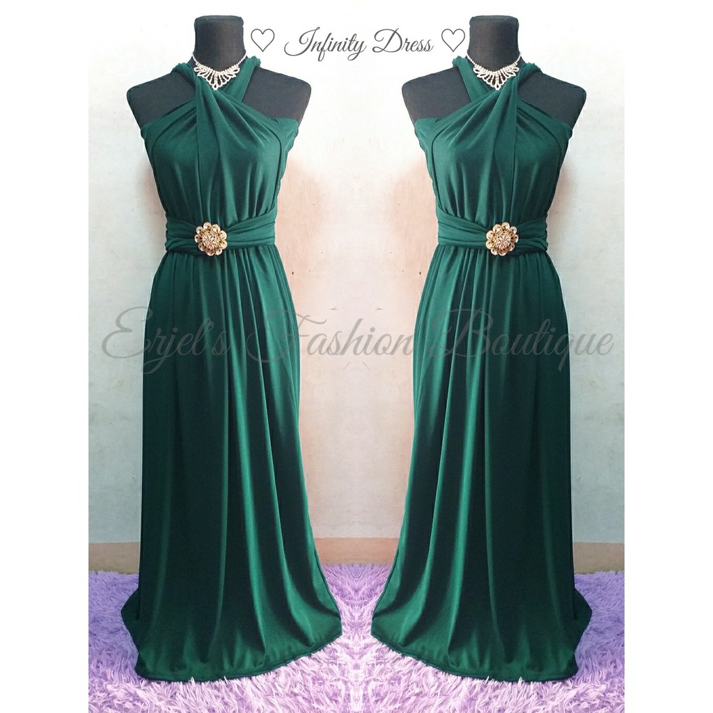 Infinity Dress Emerald Green Efb Shopee Philippines