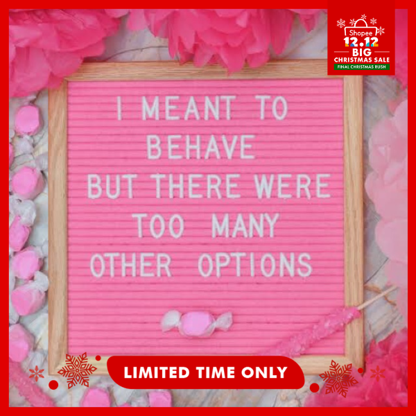 HOKKA 25cm*25cm Velvet Letter Board with Letter Set Shopee Philippines