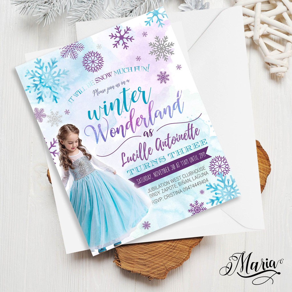 Winter Wonderland Birthday Invitation Cards | Shopee Philippines