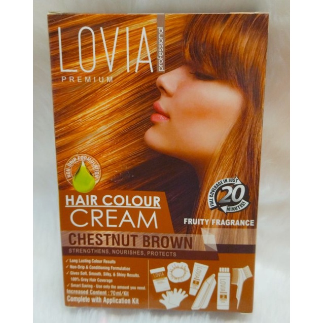 Lovia Hair Color Cream Chestnut Brown (70ml) Shopee Philippines