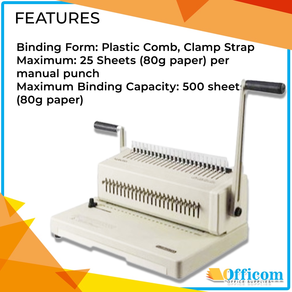 Comb Binding Machine F4 Size ( Long Legal ) with FREE 20pcs