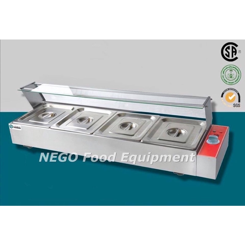 Electric Bain Marie With Glass Food Warmer 4 Basins Shopee Philippines