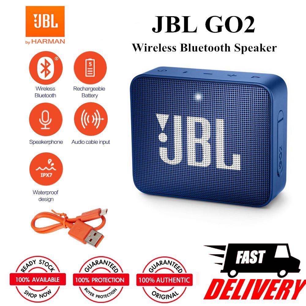 JBL GO2 Waterproof Speaker GO2 Outdoor Portable Wireless Bluetooth Speaker Speaker Shopee