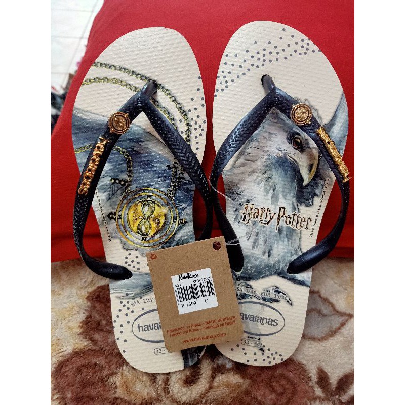 Havaianas Original 100 On Hand Slim Harry Potter Size 33 34 Shopee Philippines