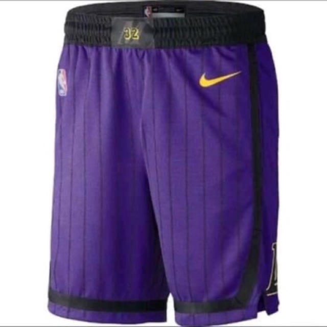 lakers black jersey shorts