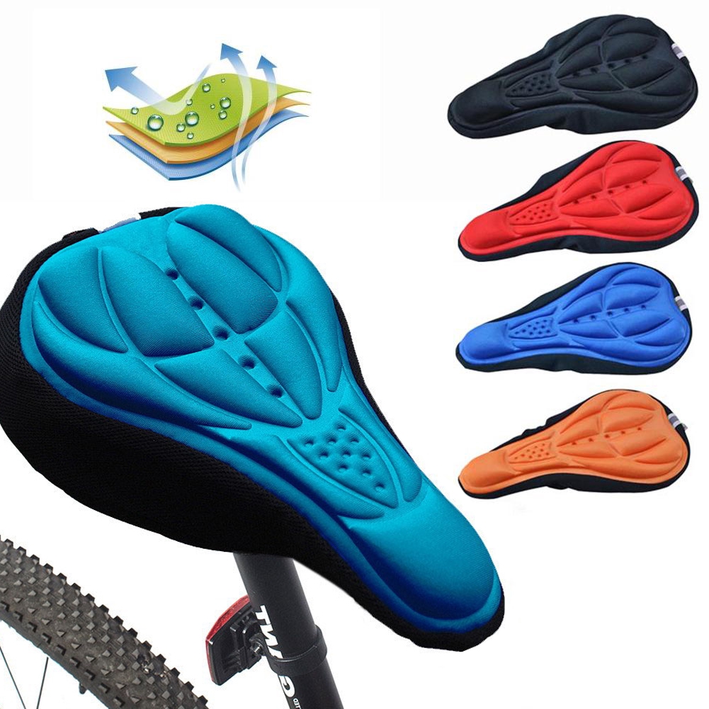 Bicycle 3D Gel Silicone Saddle Comfortable Breathable Antifriction