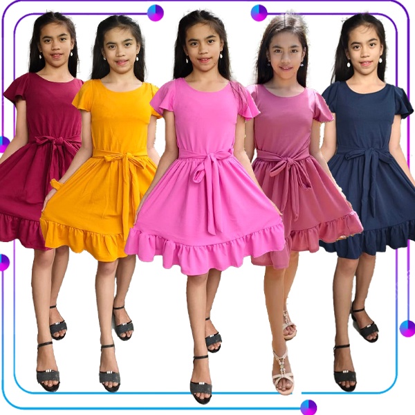FAITH KIDS BELLSLEEVE DRESS FIT 8-12 YEARS OLD | Shopee Philippines