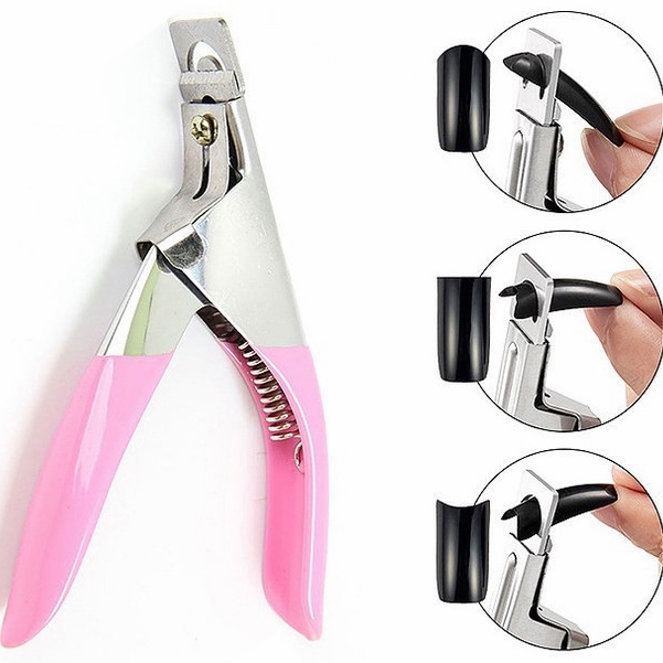 Nail Art Edge Cutter Stainless False Nail Clipper Professional U Shape