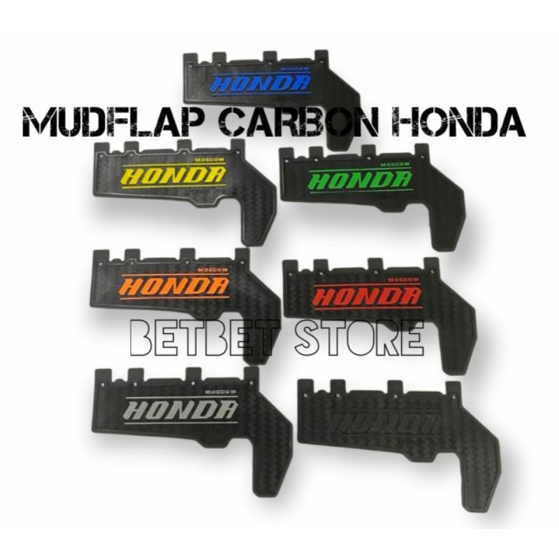 Mudflap Honda Genio Scoopy Carbon Carbon Mudflap Rubber Resistant Bending Materials