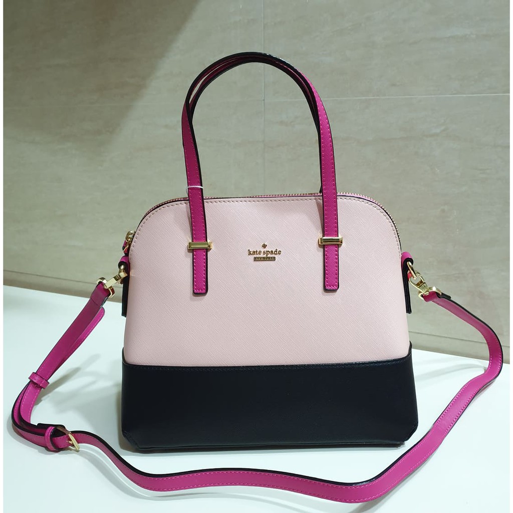 kate spade pink and black purse