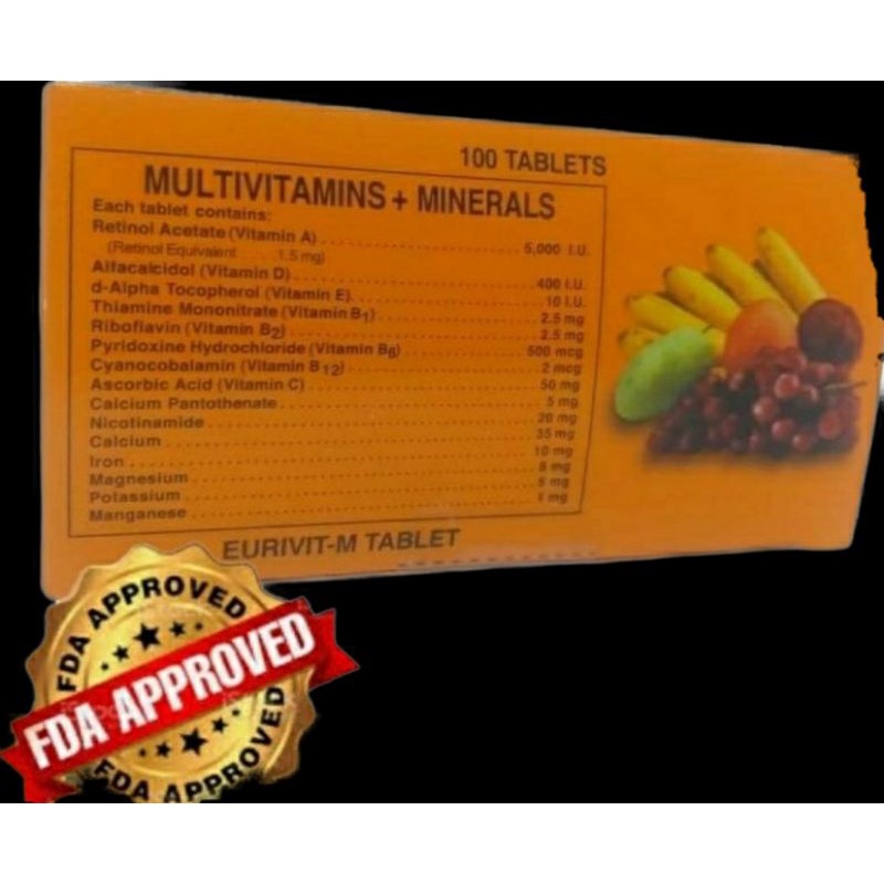 EURIVITM MULTIVITAMINS AND MINERALS Shopee Philippines