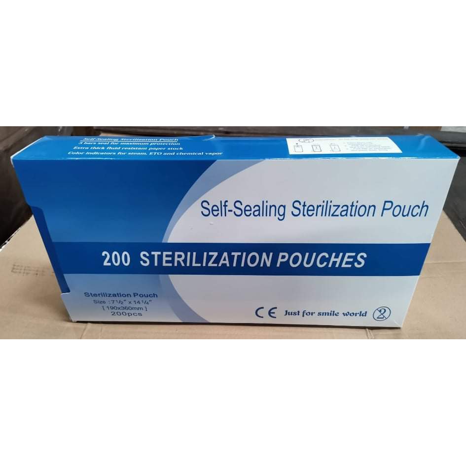 Selfsealing Sterilization pouch 190mm*360mm(200Pcs) Dental Medical