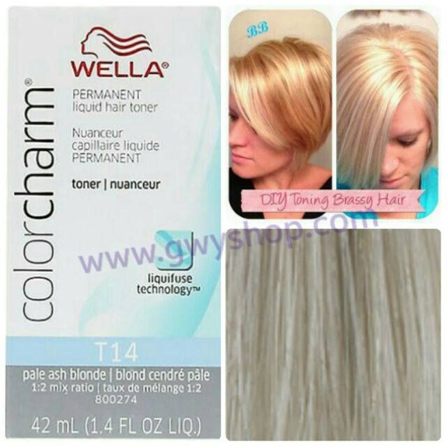 T14 Pale Ash Blonde Wella Color Charm With 100ml Developer Shopee Philippines