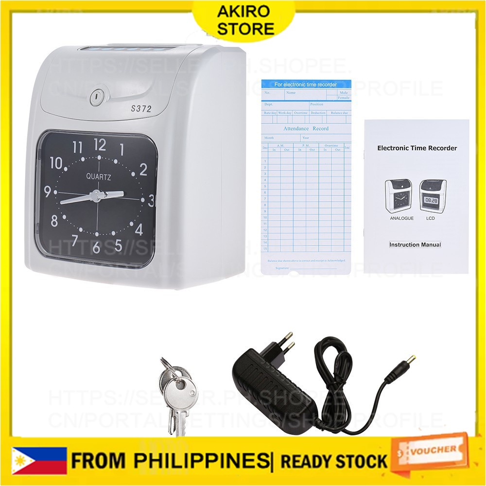 Electronic Employee Time Clock Recorder Attendance Time Card Shopee
