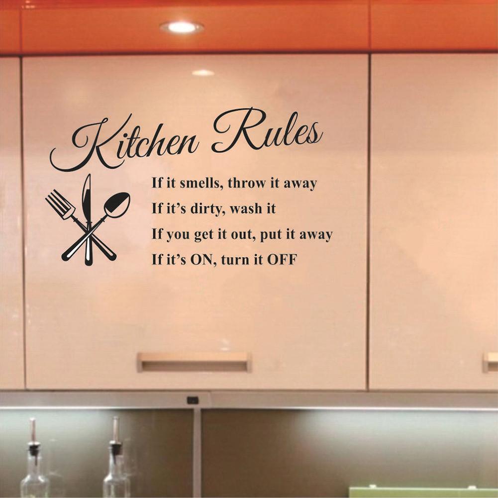 Kitchen Decor Quote Wall Stickers Vinyl Art Dining Room Removable Decals DIY